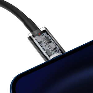 Cablu de date Baseus Superior Series USB-C la Lightning, 20W, PD, 1m (negru) CATLYS-A01 - Img 6
