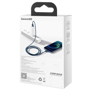 Cablu de date Baseus Superior Series USB la Lightning 2.4A 2m (albastru) CALYS-C03 - Img 9