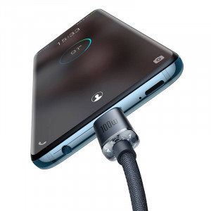 Cablu Incarcare rapida BASEUS Crystal Shine USB-C la USB-C 100W 480Mbps 2m (negru) CAJY000701