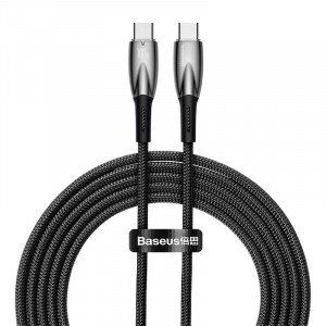 Cablu incarcare rapid USB-C la USB-C Baseus Glimmer Series, 100W