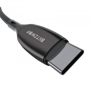 Cablu Incarcare Rapida USB-C la USB-C BlitzWolf BW-TC23, cu afisaj, 100W, 0.9 m