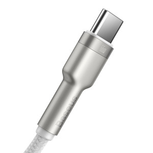 Cablu de date rapid USB la USB-C Baseus Cafule, 66W, 1m (alb) CAKF000202 - Img 4