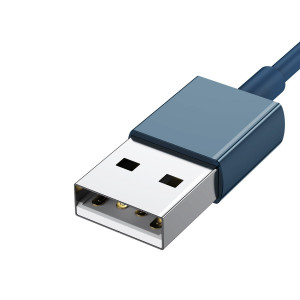 Cablu Incarcare USB 3in1 Baseus Superior Series, USB la micro USB / USB-C / Lightning, 3.5 A, 1.2 m (albastru) CAMLTYS-03