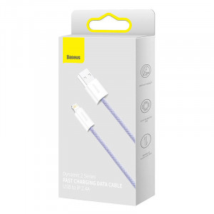 Cablu de date USB la Lightning Baseus Dynamic 2, 2.4A, 1m (violet) CALD040005 - Img 4
