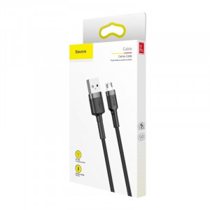 Cablu de date USB ls Micro USB Baseus Cafule 2.4A 1m (gri + negru) CAMKLF-BG1 - Img 6