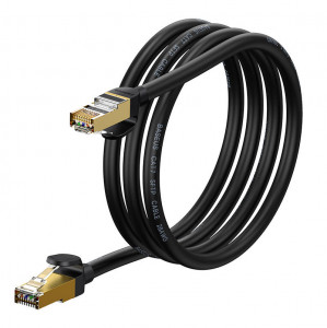 Cablu Ethernet RJ45 Baseus 10Gbps, 1.5m (negru) WKJS010201