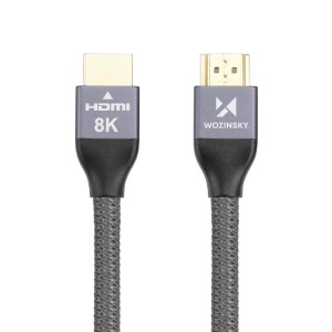 Cablu HDMI la HDMI 2.1 Wozinsky 8K 60 Hz 48 Gbps / 4K 120 Hz / 2K 144 Hz 5 m Argintiu (WHDMI-50)