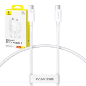 Cablu Incarcare Rapid Baseus Superior 2 USB-C la USB-C 240W, 1.8m (Alb)