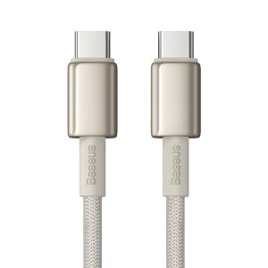 Cablu Incarcare Rapida USB-C la USB-C Baseus Tungsten Gold, 100W