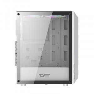 Carcasa computer Darkflash DK151 LED cu 3 ventilatoare (alb) - Img 6