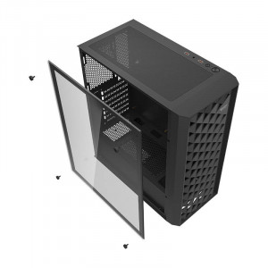Carcasa computer Darkflash DK351 + 4 ventilatoare (negru) - Img 10