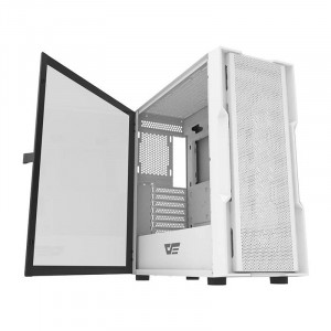 Carcasa computer Darkflash DK431 + 4 ventilatoare (alb) - Img 4