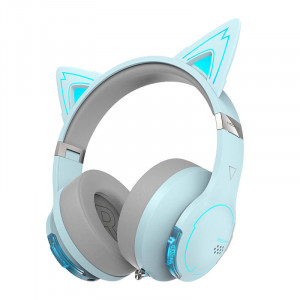 Casti Wireless Gaming Over Ear Edifier HECATE G5BT Noise Cancelling ENC (albastru cer)