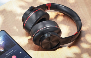 Casti wireless bluetooth Blitzwolf BW-HP2 Pro noise cancelling, microfon omnidirectional (negru) - Img 2
