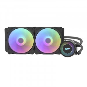 Cooler CPU Darkflash DA240 LED PC Racire cu apa 2x 120x120 (negru) - Img 1