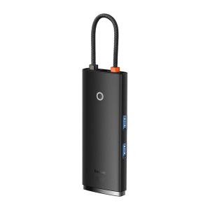Hub Multifunctional 6in1 Baseus OS Lite USB-C la HDMI+USB3.0x2+PD+SD/TF (Negru) WKQX080301