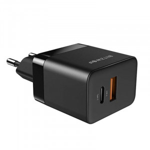 Incarcator de perete Blitzwolf BW-S21 GaN 35W, USB + USB-C (negru) - Img 3