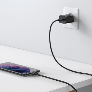 Incarcator Telefon Rapid Baseus Super Si 1C 25W Cu Cablu USB-C la USB-C 1m (negru) TZCCSUP-L01