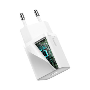 Incarcator rapid USB-C Baseus Super Si 1C 20W (alb) CCSUP-B02 - Img 4