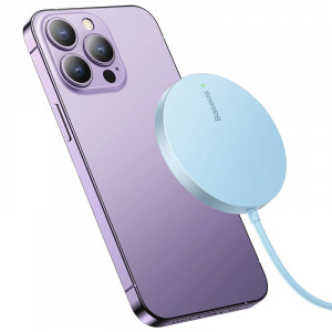 Incarcator wireless magnetic Baseus Simple Mini3 15W (albastru) 