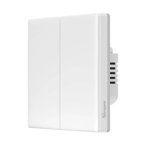 Intrerupator Smart de Perete Wi-Fi 2 Canale Sonoff TX T5-2C-86 (Alb)