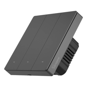 Intrerupator Smart de Perete Wi-Fi 3 Canale Sonoff M5-3C-86 (Gri)