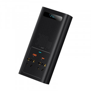 Invertor Electric Auto de Putere Multifunctional BASEUS IGBT 2 X AC, USB-C, USB-A, 300W
