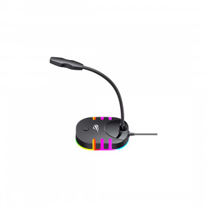 Microfon Gaming de Birou Havit GK58B USB, Omnidirectional, Iluminare Fundal (Negru)