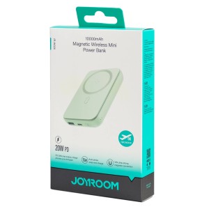 Mini Baterie Externa PowerBank Wireless 20W 10000mAh Joyroom JR-W020 (verde deschis)