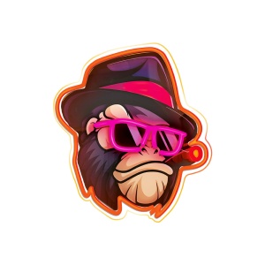 Neon LED ART GANGSTA MONKEY Forever Light FLA03, 310x18x350mm (Multicolor)