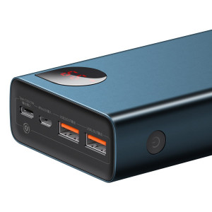 Baterie Externa Powerbank Baseus Adaman Metal 20000mAh PD QC 3.0 65W 2xUSB + USB-C + micro USB (albastru) PPIMDA-D03