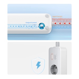 Prelungitor Electric Multiplu cu Comutator 3680W Ugreen CD286 3x AC 2x USB-A 1x USB-C 30W (Alb)