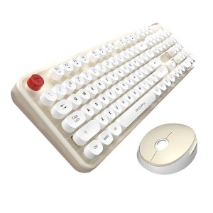 Set Tastatura + Mouse Wireless MOFII Sweet 2.4G (alb-bej)