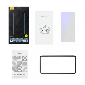 Sticla securizata anti-lumina albastra 0.4mm pentru iPhone 14 Pro Max Baseus SGKN010302 - Img 5