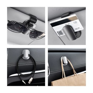 Suport Ochelari Universal BASEUS Platinum Argintiu (prindere clema) ACYJN-B0S