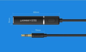 Adaptor Bluetooth 5.0 Audio Wireless Transmitator Ugreen, Mini Mufa 3.5 mm Negru (40761 CM107)