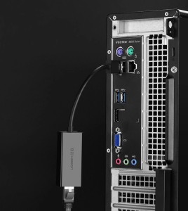 Adaptor Retea Ethernet USB la RJ45 UGREEN CR110 (negru)