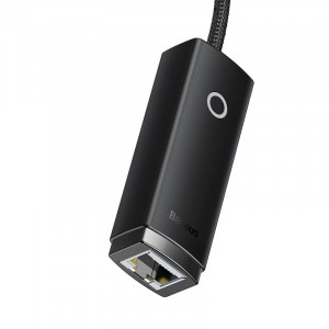 Adaptor Retea Baseus Lite Series USB la RJ45, 100 Mbps (negru) WKQX000001