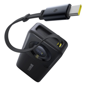 Baterie Externa Powerbank Baseus Free2Pull 10000mAh 30W, Port USB-C, Cablu USB-C Retractabil