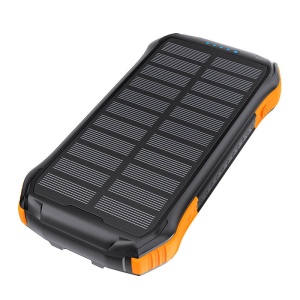 Baterie Externa Powerbank Solar de Calatorie Choetech B658 2x USB 10000mAh Qi 5W (Negru/Portocaliu)