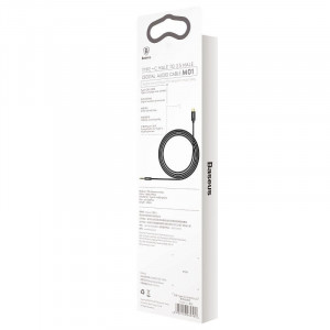 Cablu Audio BASEUS Yiven USB-C la mini mufa 3.5 mm, 1.2 m (negru) CAM01-01