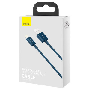 Cablu de date Baseus Superior Series USB la Lightning 2.4A 1m (albastru) CALYS-A03 - Img 11
