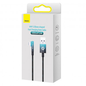 Cablu de date Baseus USB la Lightning MVP 2 20W 2m (negru-albastru) CAVP000121 - Img 4