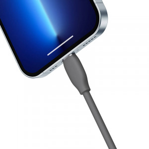 Cablu de date rapid BASEUS Jelly USB la Lightning 2.4A 1.2m (negru) CAGD000001 - Img 4