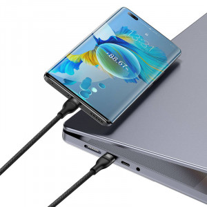 Cablu de date rapid USB 2 in 1 Seria Flash Baseus USB-C la USB-C 100W