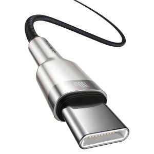 Cablu de date rapid USB-C la USB-C Baseus Cafule, 100W, 2m (negru) CATJK-D01 - Img 3