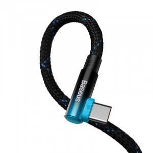 Cablu de date rapid USB-C la USB-C Baseus MVP2, 100 W, 1 m (negru / albastru) CAVP000621 - Img 5