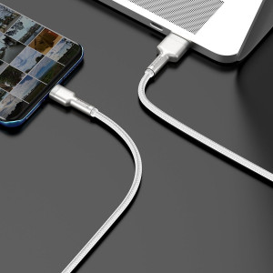 Cablu de date rapid USB la USB-C Baseus Cafule, 66W, 2m (alb) CAKF000202 - Img 7