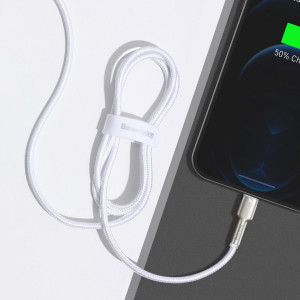 Cablu de date USB-C la Lightning Baseus Cafule, PD, 20W, 1m (alb) CATLJK-A02 - Img 10