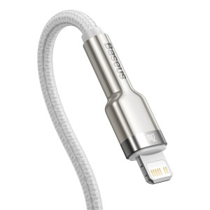 Cablu Incarcare Rapid USB-C la Lightning Baseus Cafule, PD, 20W, 2m (Alb) CATLJK-B02
